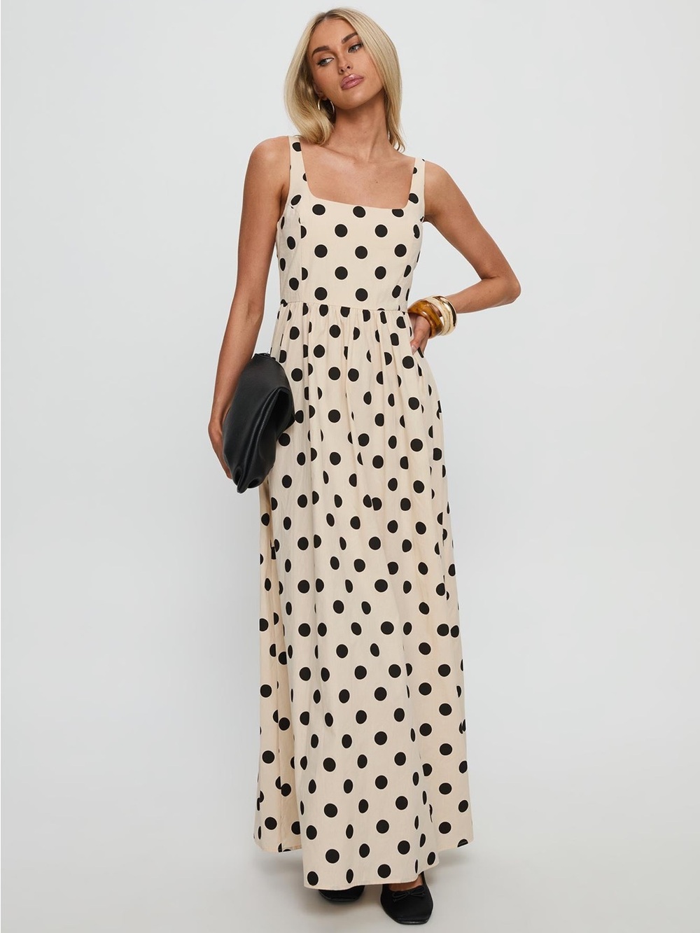 Princess Polly Cartmel Maxi Dress Cream Polka Dot - Picture 3 of 7